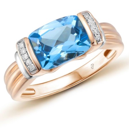 14RTT Ring Blue Topaz (Swiss Blue),Diamond (R300210BLT14RTT) - US 6