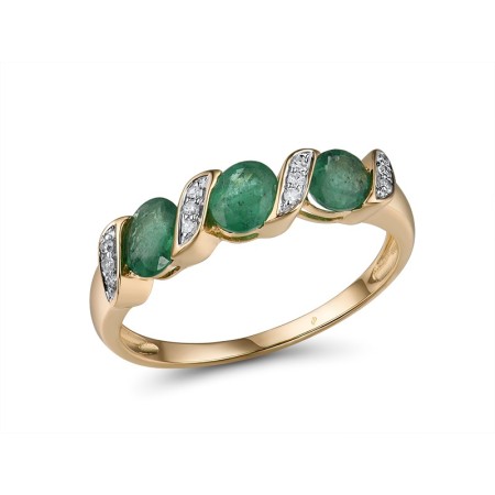 14KYW Ring Diamond,Emerald (R300833EMR14KYW)