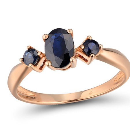 14KR Ring Blue Sapphire (R300901SAP14KR) - US 6