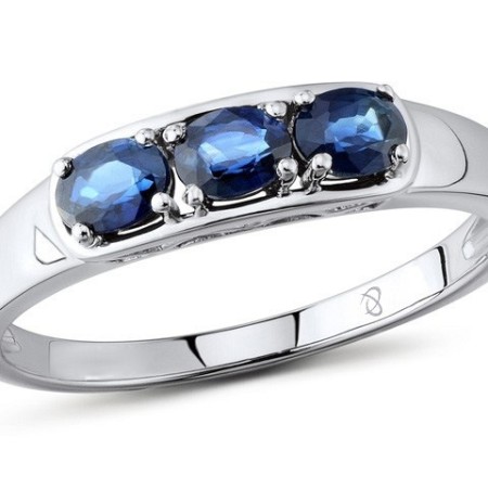 14KW Ring Blue Sapphire (R300919SAP14KW) - US 6