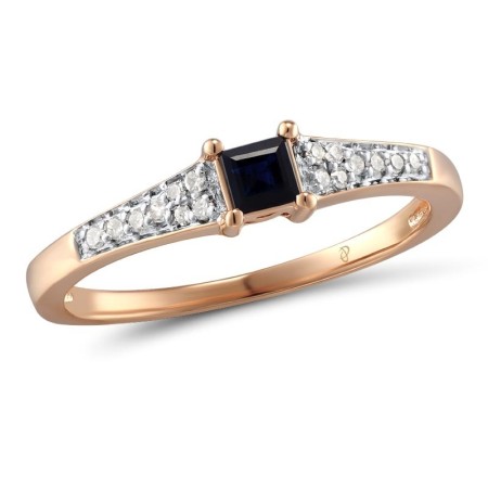 14KRW Ring Blue Sapphire,Diamond (R301114GSAP14KRW) - US 6.5