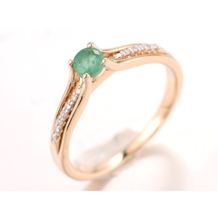 14KYW Ring Diamond,Emerald (R301115EMR14KYW) - US 6