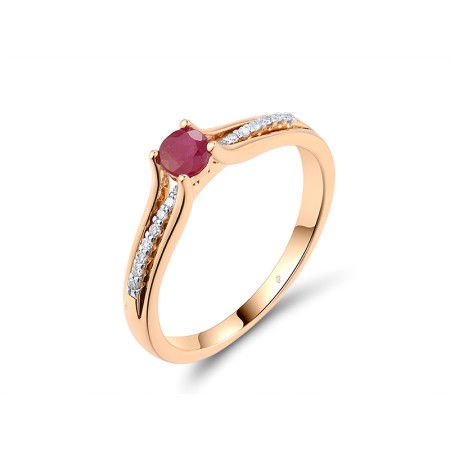 14KRW Ring Ruby,Diamond (R301115RUY14KRW) - US 6