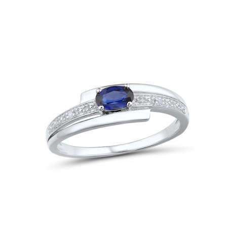 14KW Ring Blue Sapphire,Diamond (R301192SAP14KW)