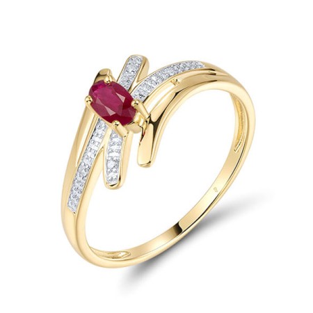 14KYW Ring Diamond,Ruby (R301193RUY14KYW)