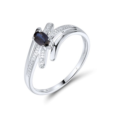 14KW Ring Blue Sapphire,Diamond (R301193SAP14KW)