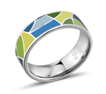 Sterling Silver Ring Enamel (R301229BENA1SL925) - US 6