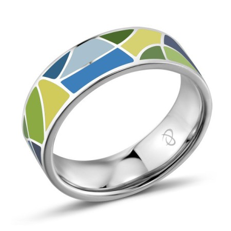 Sterling Silver Ring Enamel (R301229BENA1SL925) - US 6