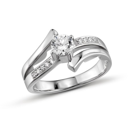 Sterling Silver Ring White Cubic Zirconia (R301254WCZSL925) - US 6.25