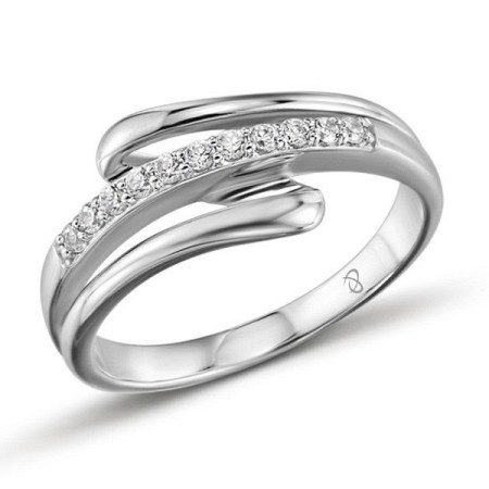 Sterling Silver Ring White Cubic Zirconia (R301330WCZSL925)