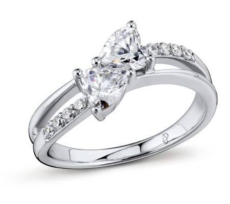 Sterling Silver Ring White Cubic Zirconia (R301350WCZSL925) - US 6