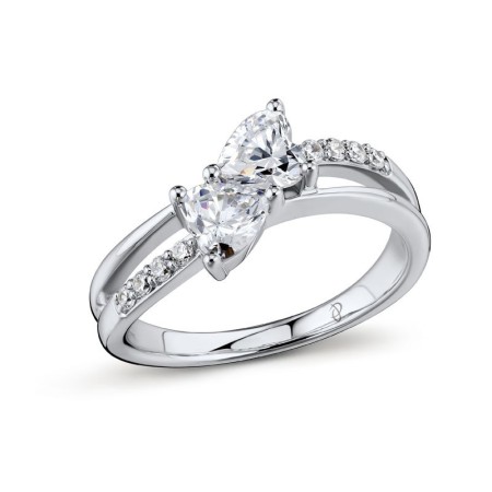 Sterling Silver Ring White Cubic Zirconia (R301350WCZSL925) - US 6