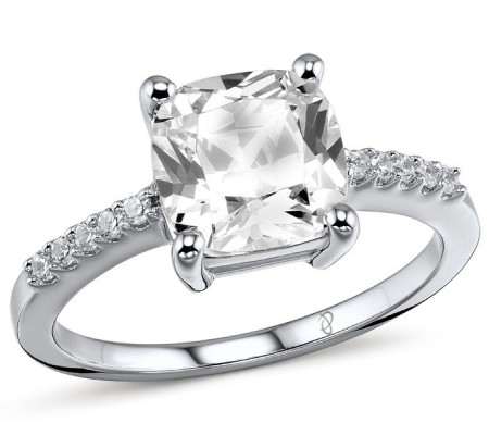 Sterling Silver Ring White Cubic Zirconia (R301438WCZSL925) - US 6