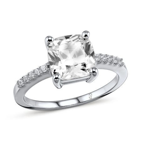 Sterling Silver Ring White Cubic Zirconia (R301438WCZSL925) - US 6