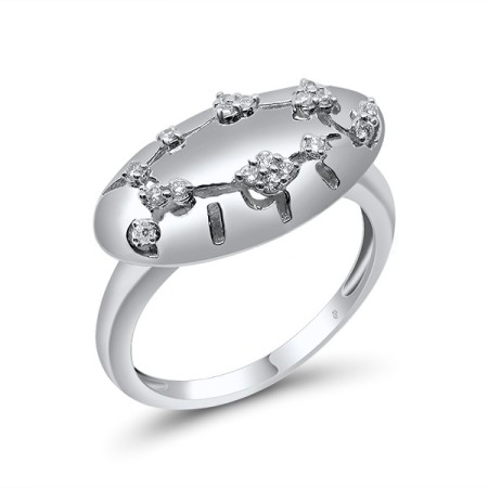 Sterling Silver Ring White Cubic Zirconia (R303013WCZSL925)