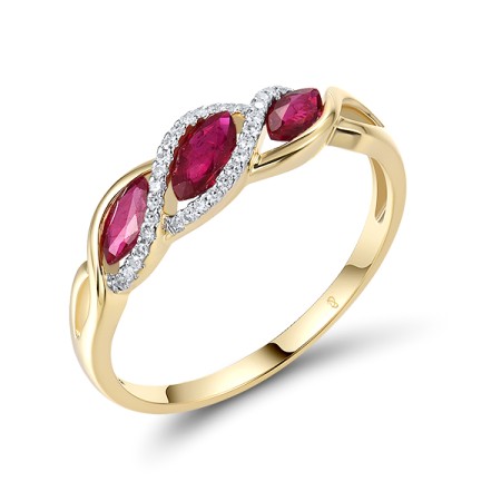 14KYW Ring Diamond,Ruby (R303044RUY14KYW)