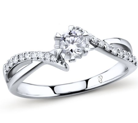 Sterling Silver Ring White Cubic Zirconia (R303083WCZSL925) - US 5