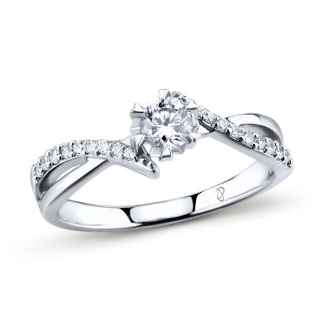 Sterling Silver Ring White Cubic Zirconia (R303083WCZSL925) - US 5