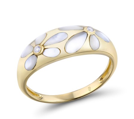 14KY Ring Diamond,White Shell (R303331WMP14KY) - US 6.5