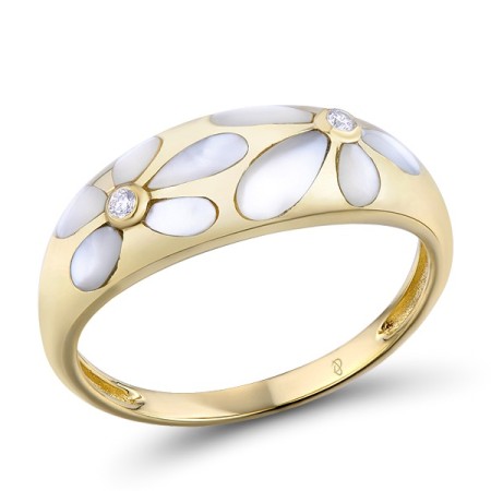 14KY Ring Diamond,White Shell (R303331WMP14KY) - US 6.5