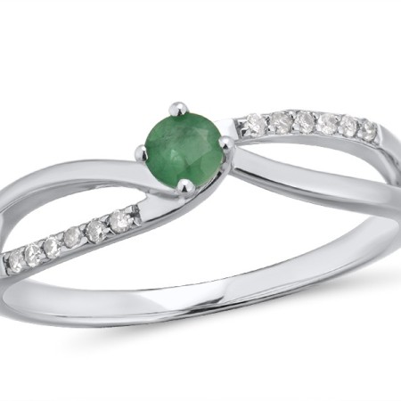 14KW Ring Diamond,Emerald (R303347AEMR14KW) - US 6