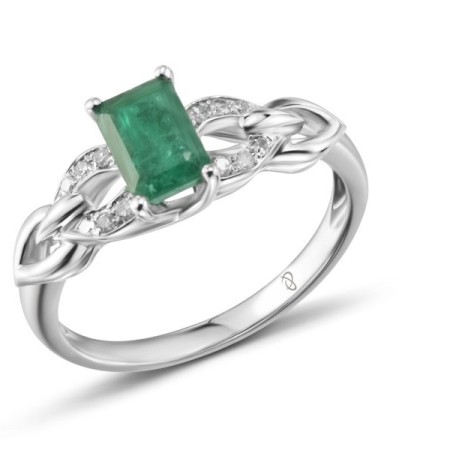 14KW Ring Diamond,Emerald (R303390EMR14KW) - US 7