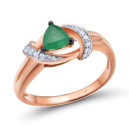 14KRWB Ring Diamond,Emerald (R303501EMR14KRWB)