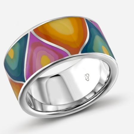 Sterling Silver Enamel Ring(R303602ENA1SL925-6.5)