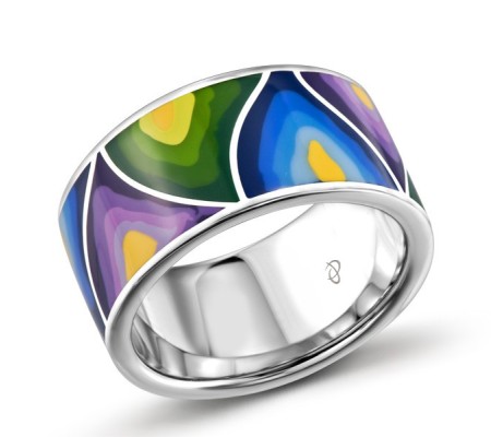 Sterling Silver Ring Enamel (R303602ENASL925) - US 5.5