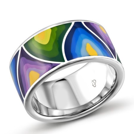 Sterling Silver Ring Enamel (R303602ENASL925) - US 5.5