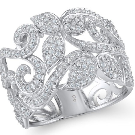 Sterling Silver Ring White Cubic Zirconia (R303681SWCZSL925) - US 7