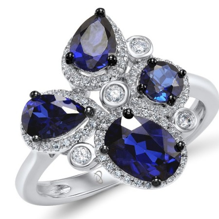 14KRWB Ring Blue Sapphire,Diamond (R303752ASAP14KRWB)