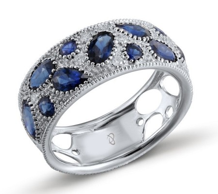 14KW Ring Blue Sapphire,Diamond (R303778SAP14KW)
