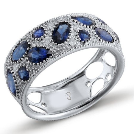 14KW Ring Blue Sapphire,Diamond (R303778SAP14KW)