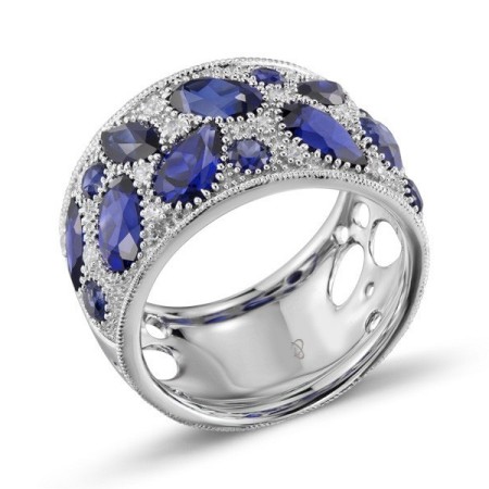 14KW Ring Blue Sapphire,Diamond (R303783SAP14KW)