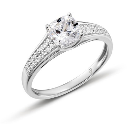 Sterling Silver Ring White Cubic Zirconia (R303822WCZSL925) - US 6