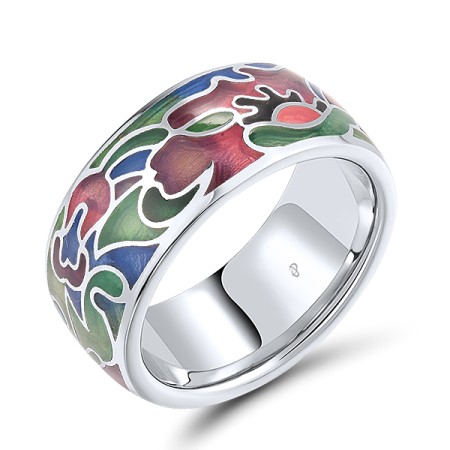 Sterling Silver Ring Enamel (R303888ENM3SL925)