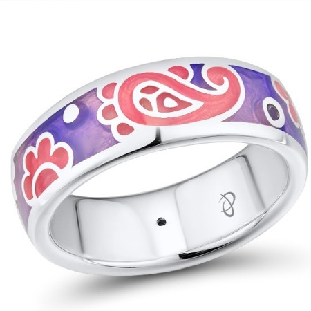 Sterling Silver Ring Enamel (R303889ENM10SL925)