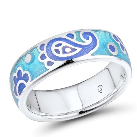 Sterling Silver Ring Enamel (R303889ENM9SL925)