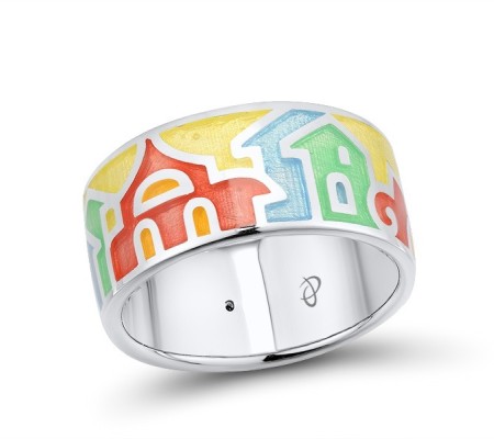 Sterling Silver Ring Diamond,Enamel (R303891ENM5SL925)