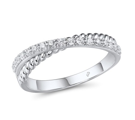 Sterling Silver Ring White Cubic Zirconia (R303939WCZSL925) - US 6.5