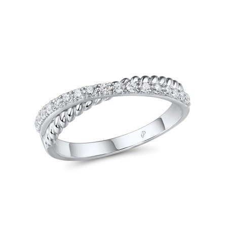 Sterling Silver Ring White Cubic Zirconia (R303939WCZSL925) - US 6.5