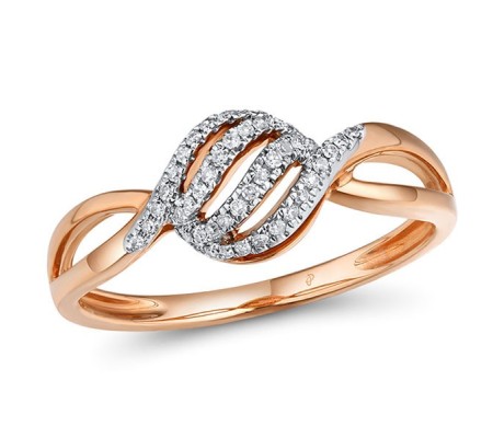 14KRW Ring Diamond (R303985DIA14KRW) - US 7.5