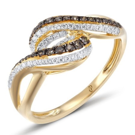 14KYWB Ring Brown Diamond,Diamond (R303987BRW14KYWB) - US 6