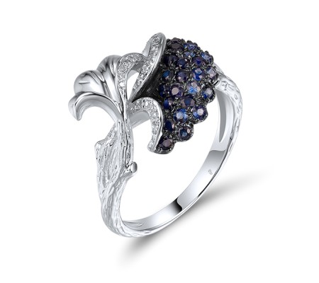 14KWB  Blue Sapphire Ring(R304104SAP14KWB)