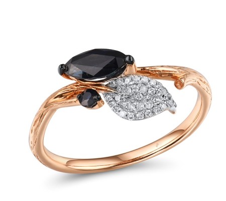 14KRWB Ring Blue Sapphire,Diamond (R304107SAP14KRWB)