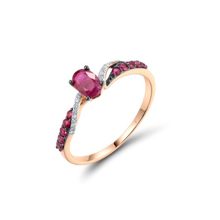 14KRWB Ring Diamond,Ruby (R304110RUY14KRWB)