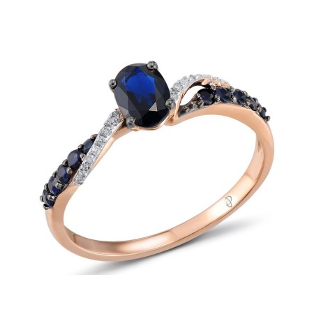 14KRWB Ring Blue Sapphire,Diamond (R304110SAP14KRWB)