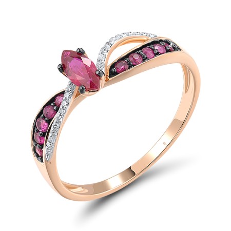 14KRWB Ring Diamond,Ruby (R304111RUY14KRWB)