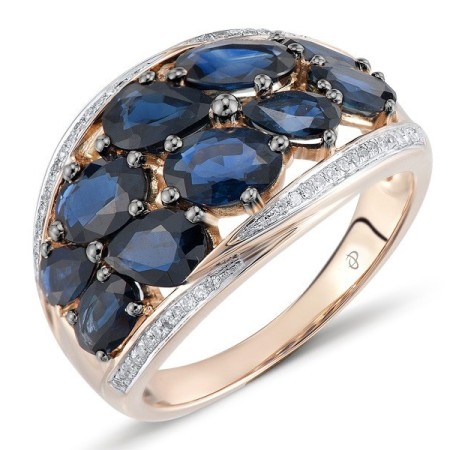 14KRWB Ring Blue Sapphire,Diamond (R304116SAP14KRWB)